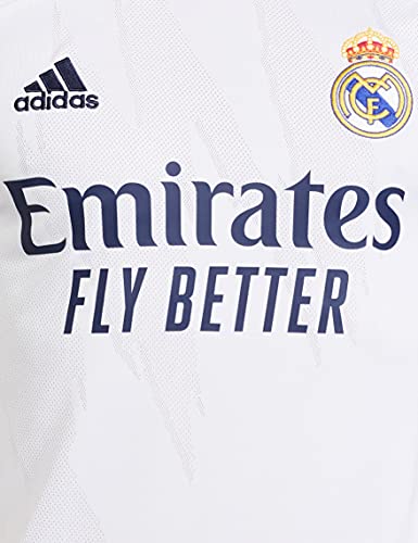 Adidas Real Madrid Temporada 2020/21 Camiseta Primera Equipación Oficial, Unisex, Blanco, M