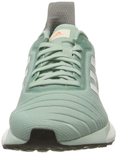 adidas Solar Glide 19 W, Zapatillas para Correr Mujer, Green Tint/FTWR White/Signal Coral, 43 1/3 EU