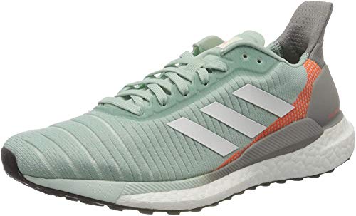 adidas Solar Glide 19 W, Zapatillas para Correr Mujer, Green Tint/FTWR White/Signal Coral, 43 1/3 EU