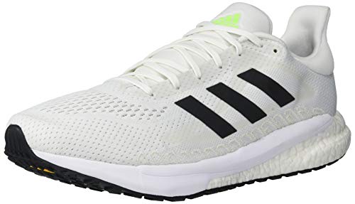 adidas Solar Glide 3 Running Shoe, White/Black/Signal Green, 12.5