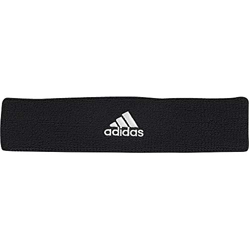 Adidas Tennis Headband Head Band, Unisex Adulto, Black/White, OSFM