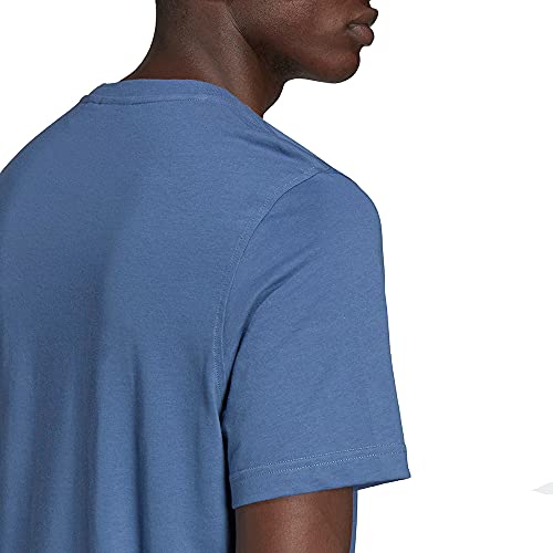 adidas Trefoil t-Shirt (Short Sleeve), Crew Blue/White, L Men