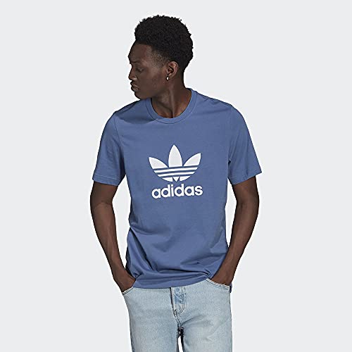 adidas Trefoil t-Shirt (Short Sleeve), Crew Blue/White, L Men