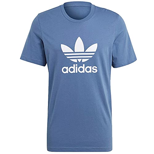 adidas Trefoil t-Shirt (Short Sleeve), Crew Blue/White, L Men