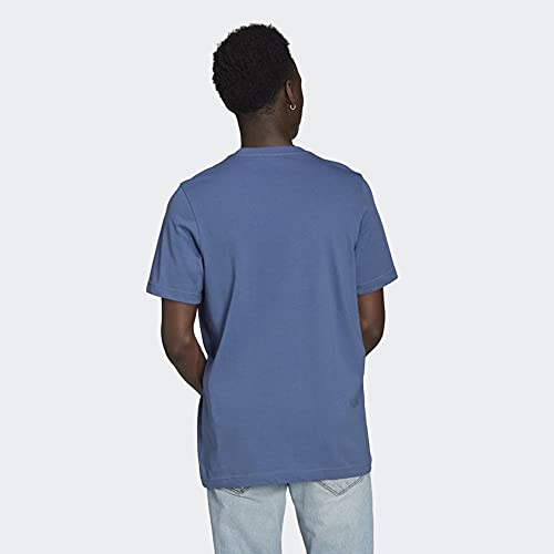 adidas Trefoil t-Shirt (Short Sleeve), Crew Blue/White, L Men