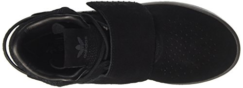 Adidas Tubular Invader Strap, Zapatilla de Deporte de Cuello Alto Hombre, Negro (Core Black/Core Black/Utility Black), 42 EU