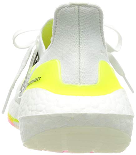 adidas Ultraboost 21 W, Zapatillas para Correr Mujer, FTWR White/Core Black/Solar Yellow, 38 EU
