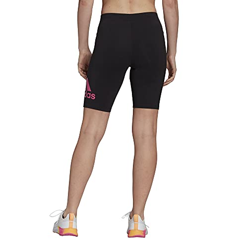 adidas Womens Gradient Logo Bike Shorts Black Medium