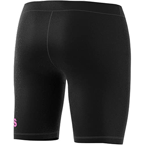 adidas Womens Gradient Logo Bike Shorts Black Medium