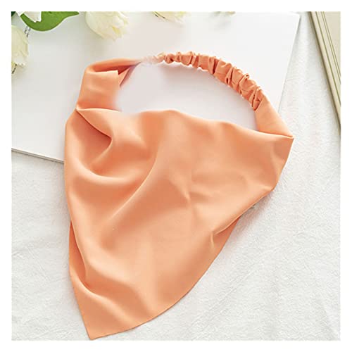 AdorabFruit Color sólido de Color macarrón Diadema Mujer triángulo Pelo Bufanda elástica Pelo Banda Bricolaje Turban Bandana Headwrap para Accesorios para el Cabello (Color : Orange)