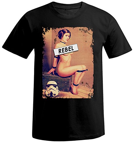 Adrotes® Rebel Leia - Camiseta (talla S-5XL) negro M