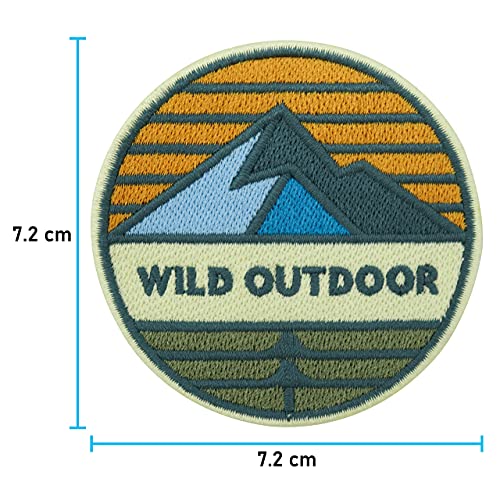 Adventure Collection: Wild Outdoor Berg, parche termoadhesivo para hacer senderismo, parches, parche para planchar, parche para hacer senderismo, mochilas Finally Home