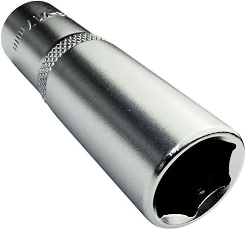 AERZETIX - Llave de vaso - Profundo/extendido/largo - 1/2x17mm - para atornillar/trinquete manual/neumático - Cuerpo cilíndrico - Hexagonal/6 lados Allen - en acero CR-V - Color plata - C45235