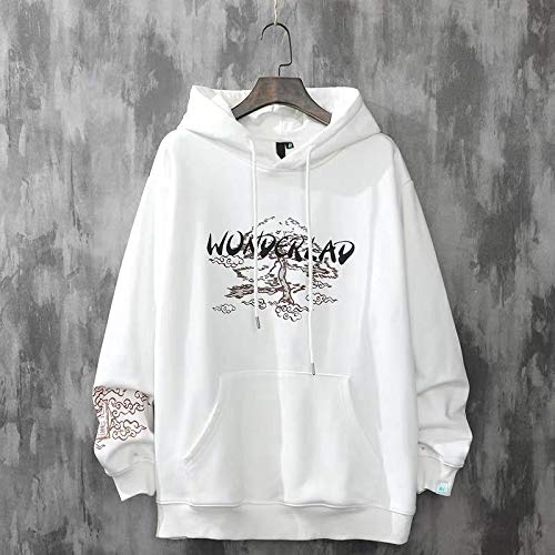 AFFNBDYP MO DAO ZU SHI, COSPLAY, Disfraces Las sudaderas sudaderas para las sudaderas de Harajuku Sudaderas de gran tamaño para las mujeres (Color : White, Size : XL)