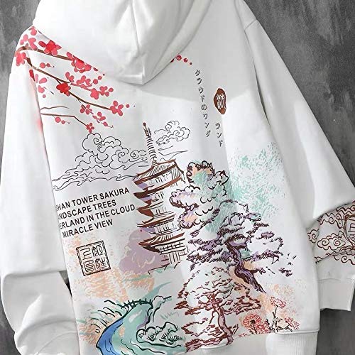 AFFNBDYP MO DAO ZU SHI, COSPLAY, Disfraces Las sudaderas sudaderas para las sudaderas de Harajuku Sudaderas de gran tamaño para las mujeres (Color : White, Size : XL)