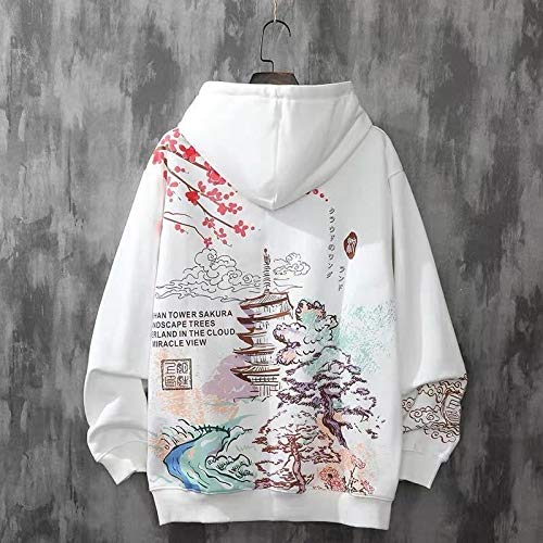 AFFNBDYP MO DAO ZU SHI, COSPLAY, Disfraces Las sudaderas sudaderas para las sudaderas de Harajuku Sudaderas de gran tamaño para las mujeres (Color : White, Size : XL)