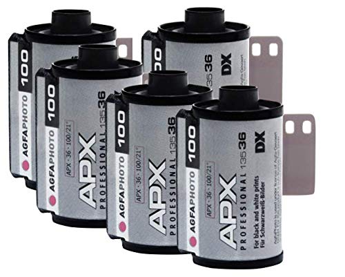 AgfaPhoto APX 100 135-36 Negativfim S/W - Pack de 5