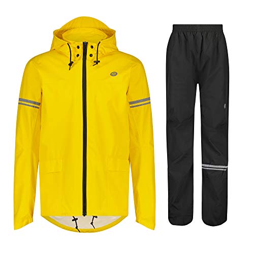 AGU Essential Original - Traje de lluvia para hombre y mujer, impermeable y resistente al viento, reflectante, 100% poliéster reciclado, unisex