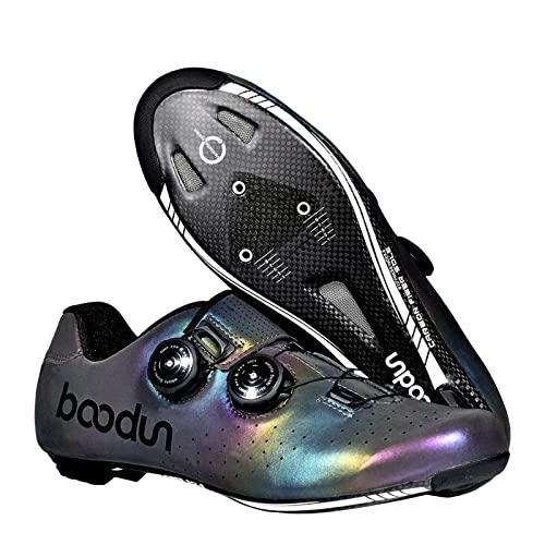 AIBAB Calzado de Ciclismo Unisex para Hombres y Mujeres Calzado de Ciclismo con Parte Superior Reflectante Calzado de Ciclismo de montaña Cómodo y Transpirable,Multicolour-37