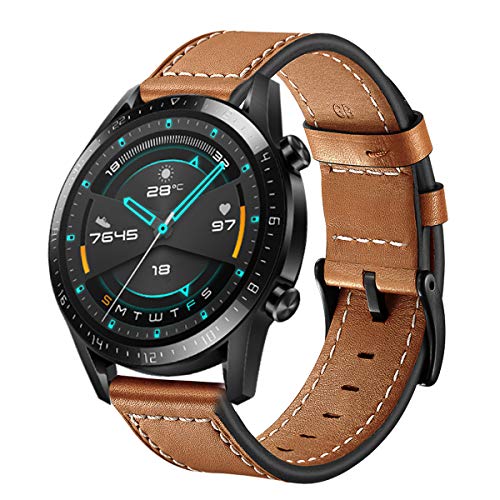 Aimtel Correa de Reloj Compatible con Huawei Watch GT 2e / Huawei Watch GT 2 46 mm / GT 2e / Huawei Watch 3/3 Pro / GT 2 / GT 2 Pro / GT Classic / Sport Active Correas 22 mm (Marrón)