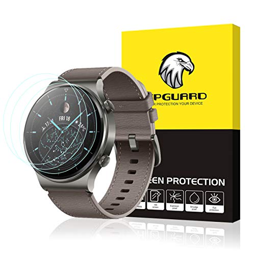 Aimtel - Protector de pantalla compatible con Huawei Watch GT 2 Pro [3 unidades] dureza 9H antiburbujas, antiarañazos, protector de pantalla de vidrio templado para Huawei Watch GT 2 Pro