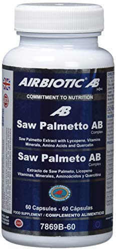 Airbiotic AB - Saw Palmeto Complex, Hierbas para Salud de Próstata, 60 cápsulas