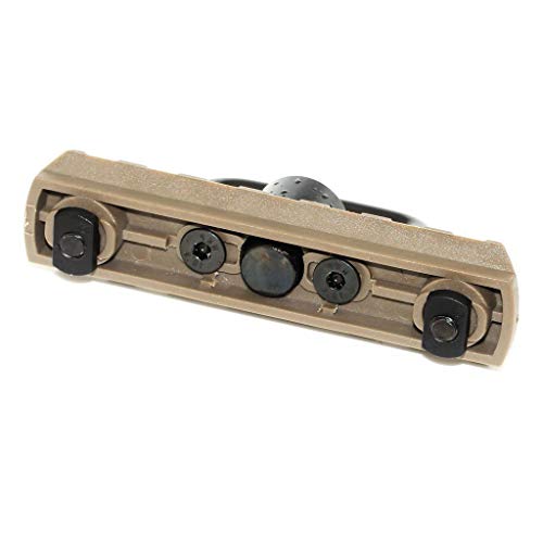 Airsoft Gear Parts Accesorios APS 7 Ranuras MIL-STD 1913 Rail M-LOK placa de segmento con correa QD giratoria Dark Earth Tan