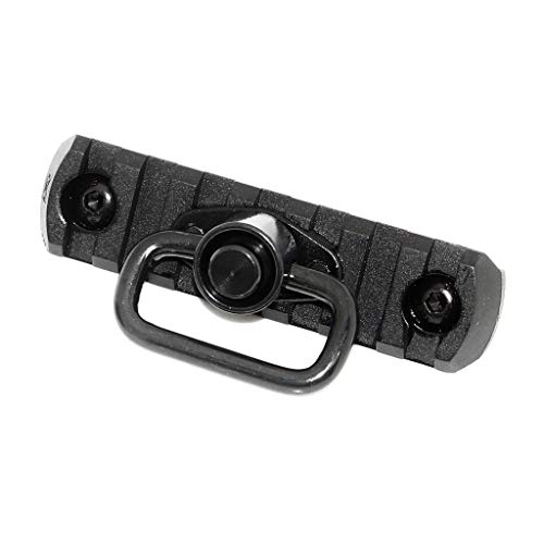 Airsoft Gear Parts Accessories APS 7 Ranuras MIL-STD 1913 Rail M-LOK placa de segmento con correa giratoria QD, color negro