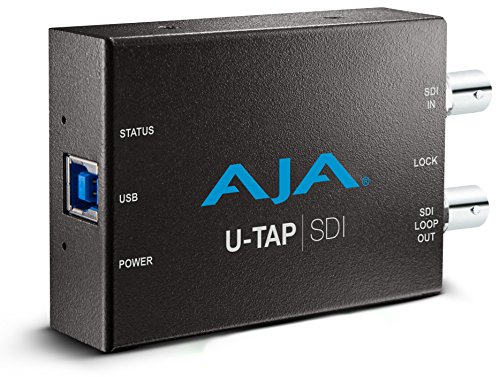 AJA U-Tap SDI USB 3.0 Dispositivo para capturar Video - Capturadora de vídeo (240p,360p,480p,525i,540p,576p,625i,720p,1080i,1080p, 48 kHz, 24 Kbit/s, 200 g, 103 mm, 61 mm)
