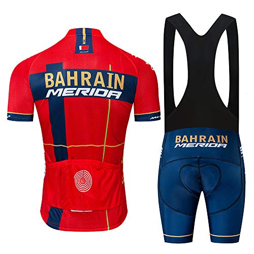 AKAPF Traje Ciclismo Hombre Verano Conjunto Bicicleta Ropa MTB Maillot Bici Manga Corta Culotte Ciclista con Badana 3D Gel