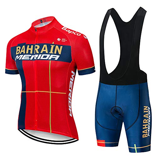 AKAPF Traje Ciclismo Hombre Verano Conjunto Bicicleta Ropa MTB Maillot Bici Manga Corta Culotte Ciclista con Badana 3D Gel