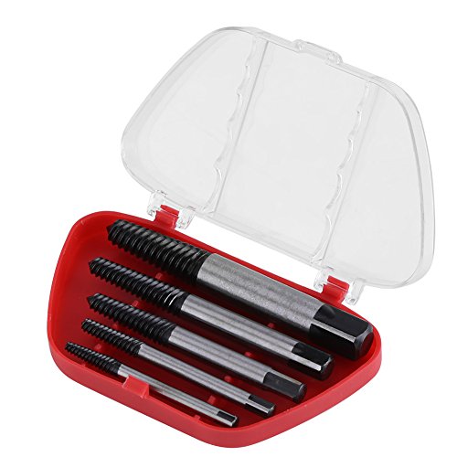 Akozon Extractor Tornillo 5pcs Juego de Extractores de Tornillos Rotos Perno Fácil Sacar Conjunto de Herramientas de Eliminación