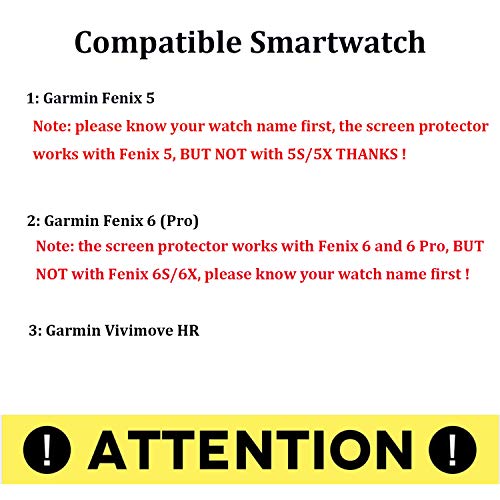 AKWOX [4 Unidades] Protector de Pantalla para Garmin Fenix 5 [9H Dureza] Cristal Vidrio Templado para Garmin Fenix 5 Cristal Templado-NO para Fenix 5s/5x