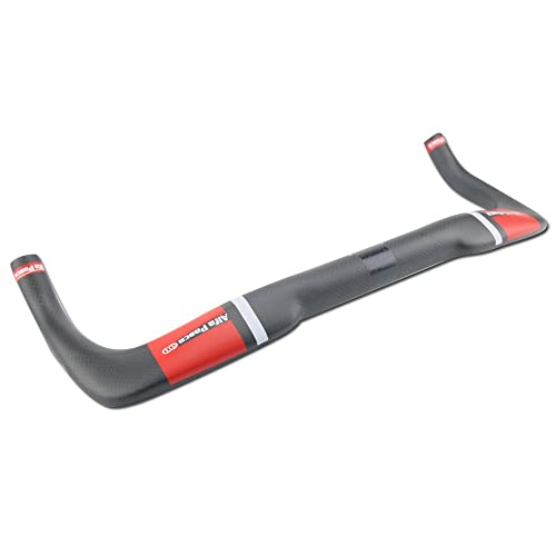 Alfa Pasca Fibra de Carbono Resto TT Barra para Fixed Gear Bicicleta Manillar 400 / 420 / 440 mm (3K Mate , 400mm)