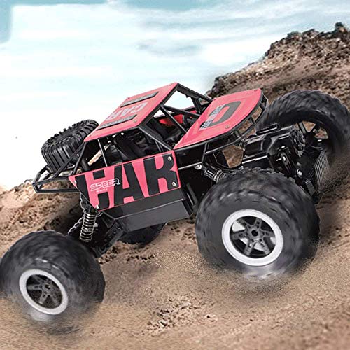 All-Terrain Alloy RC Auto Off-Road Vehicle Charging Four-Wheel Drive Bigfoot RC Buggy Children's Boy Model Toy Children's Adult Best Gift (Color : Red) (Green)