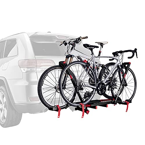 Allen Sports Soporte Premier para 2 Bicicletas con Parrilla de Bloqueo, Modelo AR200, Negro