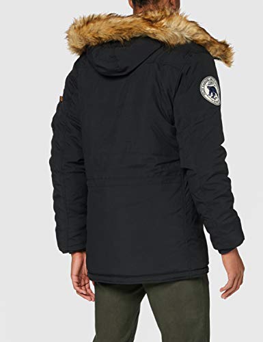 ALPHA INDUSTRIES Polar Jacket Parka, Negro (Black), L para Hombre