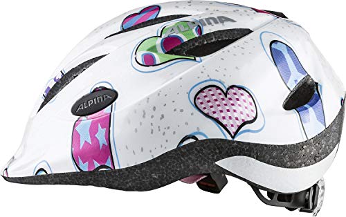 ALPINA Fahrradhelm Gamma 2.0 Casco, Infantil, Corazones, 51-56 cm