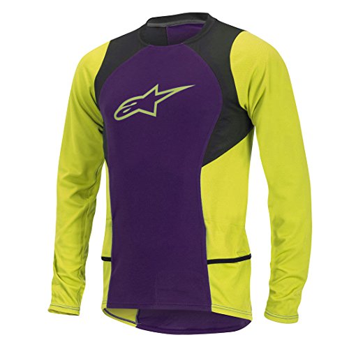 Alpinestar Cycling Camiseta Manga Larga Drop 2 Violetto/Giallo M