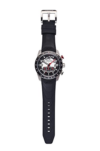 Alpinestars 1036-96004 - Reloj de Cuarzo para Hombre, cronógrafo y Correa de Silicona