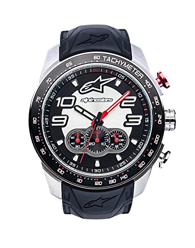 Alpinestars 1036-96004 - Reloj de Cuarzo para Hombre, cronógrafo y Correa de Silicona