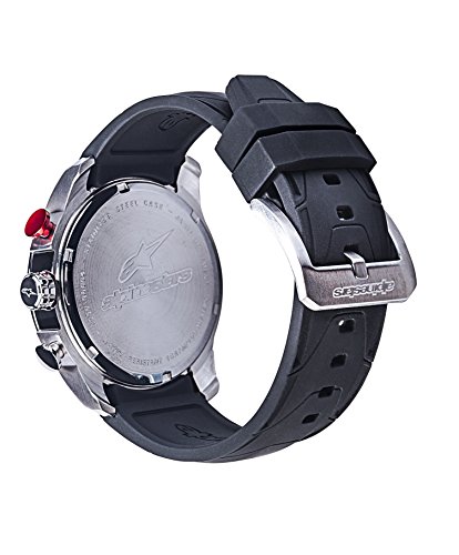 Alpinestars 1036-96004 - Reloj de Cuarzo para Hombre, cronógrafo y Correa de Silicona