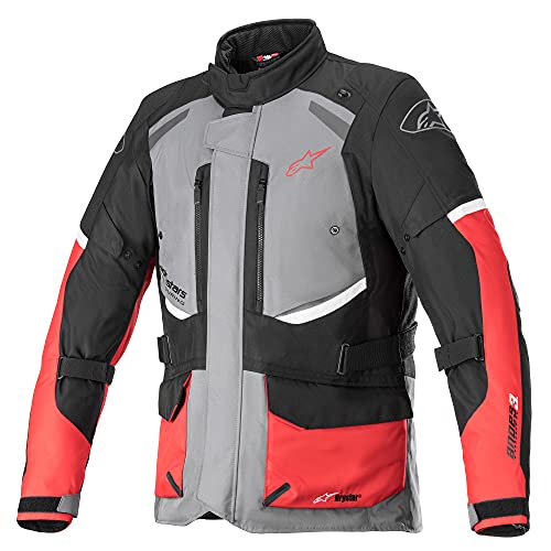 Alpinestars Andes V3 DryStar - Chaqueta de moto para hombre, color gris, negro y rojo, talla M
