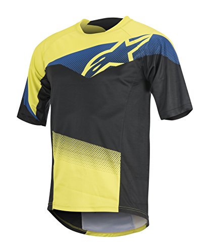 Alpinestars Camiseta de Manga Corta para Hombre, Hombre, 1762516, Ácido/Azul Real, Large