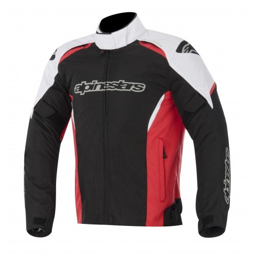 Alpinestars Chaqueta de Moto Gunner Deportiva, Color Negro, Blanco y Rojo