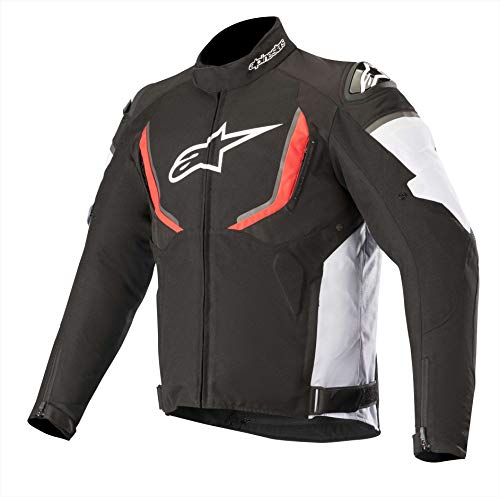 Alpinestars Chaqueta moto T-gp R V2 Waterproof Jacket Black White Red, Negro/Blanco/Rojo, M