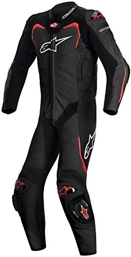 Alpinestars Mono de piel GP Pro Tech 2016, color negro y rojo