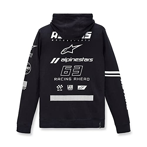 Alpinestars, Multi Race Hoodie , Sudadera, Negro, XXL, Hombre