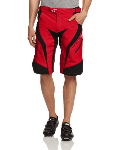 Alpinestars - Pantalón Corto para Hombre, Talla W32 (ES 42), Color Rojo/Blanco