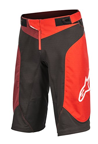 Alpinestars Vector Shorts, Negro, Hombre, Pantalones Cortos, AP30VECB528, Negro/Rojo, 28